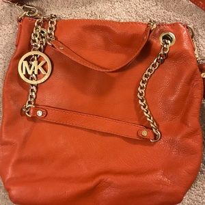 Orange Michael Kors purse